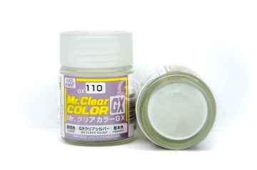 Farba Mr. Color Clear GX-110 Clear Silver - srebrna transparentna - Gunze GUNGX110