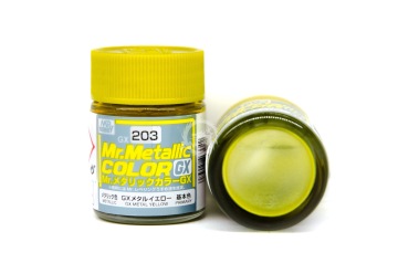 Farba Mr. Color Metallic GX-203 Metal Yellow - żółta metaliczna - Gunze GUNGX203