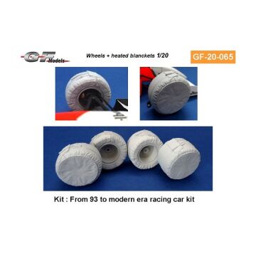 Waloryzacja żywiczna - koce grzewcze z felgami F1 4 szt w skali 1:20 - KA models - KAFE20014