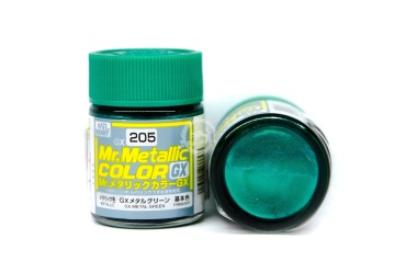 Farba Mr. Color Metallic GX-205 Metal Green - zielona metaliczna - Gunze GUNGX205