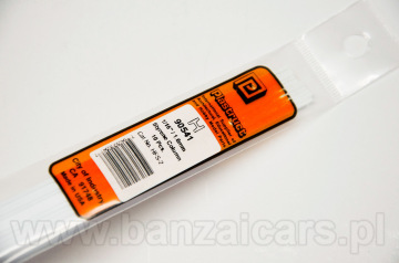 Profil szyna przekrój H 1.6mm x 1.6mm x 0.5mm x 25cm Plastruct 90541