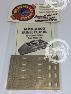 zaciski fototrawione Brembo wraz z klockami The Model Car Garage  MCG 2303