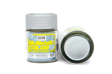 Farba Mr. Color Metallic GX-208 Rough Silver - srebrna metaliczna - Gunze GUNGX208
