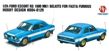 Kalkomania Fast & Furious do Ford Escort RS 1600 Hobby Design HD04-0129