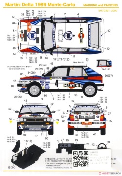 Kalkomania Lancia Delta 1989 Monte Carlo Shunko Decals SHK-D321