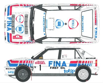 Kalkomania Lancia Delta Fina 1991 Sanremo - Shunko Decals SHK-D324