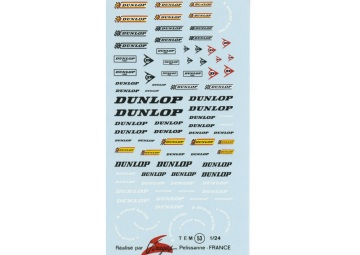 Kalkomania Dunlop 1/24 IBB Auto Racing VIR0053