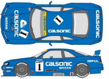Kalkomania Nissan GT-R R33 Calsonic 1996 Shunko SHK-D358
