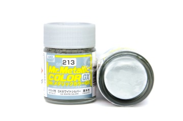 Farba Mr. Color Metallic GX-213 White Silver - jasno srebrna metaliczna - Gunze GUNGX213