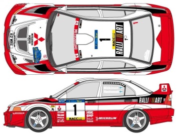 Kalkomania Mitsubishi Lancer EVO5 1998 Catalunya - Shunco SHK-D259