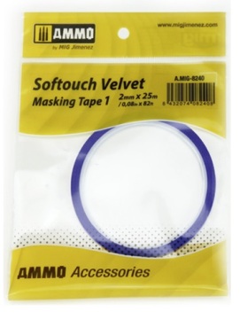 Taśma maskująca Softouch Velvet 2mm x 25m Ammo 8240