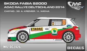 Kalomania Skoda Fabia s2000 A. Kremer MFZ-DC2426 MF-zone