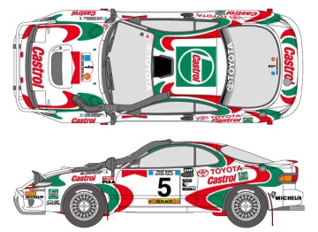 Kalkomania Toyota Celica ST 185 Safari 1993 - Shunko Model SHK-D345