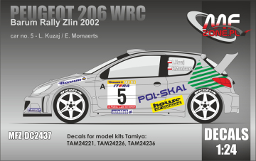 Kalomania Peugeot 206 WRC Kuzaj MFZ-DC2437 MF-zone