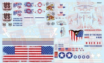 Kalkomania flaga i symbole USA - AMT MKA027/48