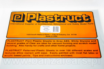 Płyta szara arkusz 178mm x 300mm x 1.5mm Plastruct 91005