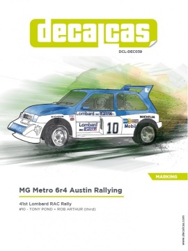 Kalkomania MG Metro 6r4 Austin Rallying Lombard RAC Rally 1985 Decalcas - DCL-DEC039