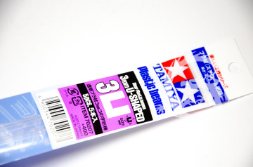 Profile plastikowe kształt U 3mm Plastic Beams - 5szt. Tamiya 70207