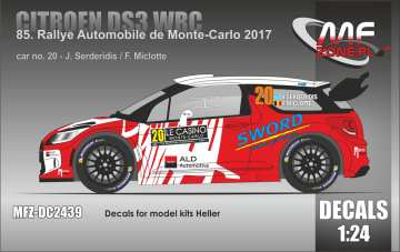 Kalkomania Citroen DS3 WRC Serderidis MFZ-DC2439 MF-zone