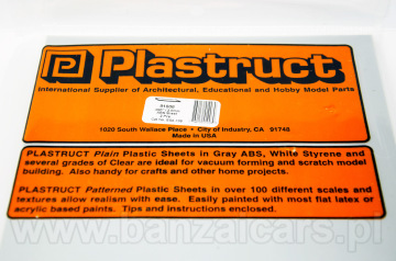 Płyta szara arkusz 178mm x 300mm x 2.1mm Plastruct 91006