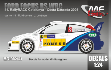 Kalkomania Ford Focus RS WRC Hirvonen MFZ-DC2441 MF-zone