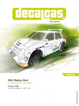 Kalkomania MG Metro 6r4 Ayrton Senna Test Car 1986 Decalcas - DCL-DEC040