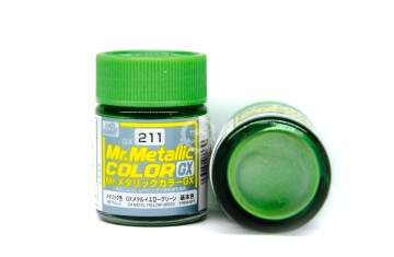 Farba Mr. Color Metallic GX-211 Metal Yellow Green - zielona metaliczna - Gunze GUNGX211