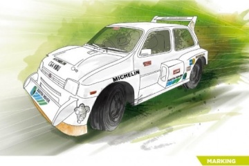 Kalkomania MG Metro 6r4 Ayrton Senna Test Car 1986