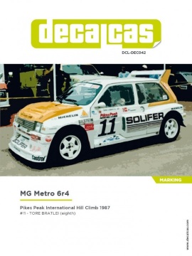 Kalkomania MG Metro 6r4 Pikes Peak Climb Hill 1987 Decalcas - DCL-DEC042
