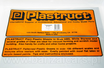 Płyta szara arkusz 178mm x 300mm x 2.6mm Plastruct 91007