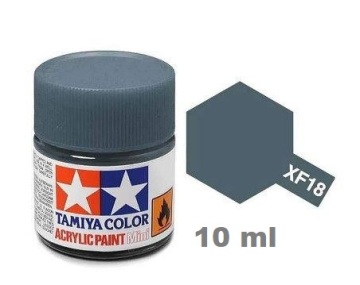 Farba modelarska Medium Blue XF-18 szaro - niebieski 10 ml Tamiya 81718