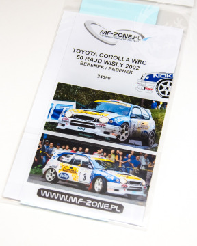 Kalkomania Toyota Corolla WRC 50 Rajd Wisły 2002 Bębenek MF-Zone MFZ-DC24090