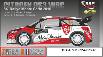 Kalkomania Citroen DS3 WRC Meeke MFZDC248 MF-zone