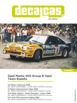 Kalkomania Opel Manta DCL-DEC017 Decalcas