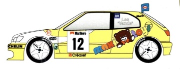 Kalkomania Peugeot 306 Maxi - Les Vande - MaxiToys RETK24473