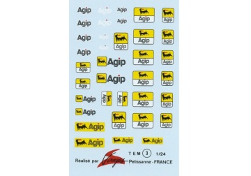 Kalkomania Agip 1/24 IBB Auto Racing VIR0003