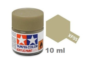 Farba modelarska Deck Tan XF-55 beżowy - płótno 10 ml Tamiya 81755