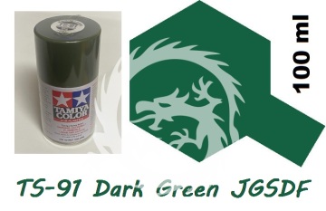 Farba w aerozolu TS-91 Dark Green - ciemny zielony Tamiya 85091