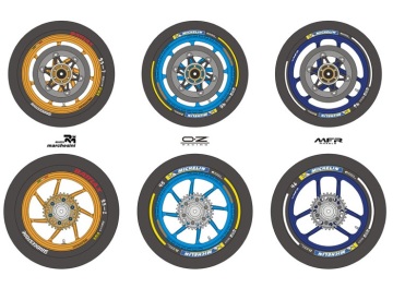 Kalkomania na opony Moto GP - Blue Stuff 12-013