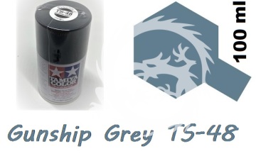 Farba w aerozolu TS-48 Gunship Grey - spray - Tamiya 85048