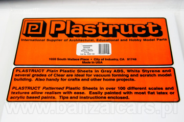Płyta biała arkusz 178mm x 300mm x 1.5mm Plastruct 91105