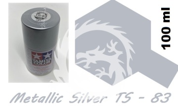 Farba w aerozolu TS-83 Metallic Silver - srebrny metalik Tamiya 85083