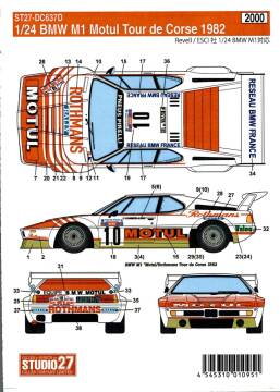Kalkomania BMW M1 Procar - Motul 1982 Tour de Corse - Studio27 ST27DC637D