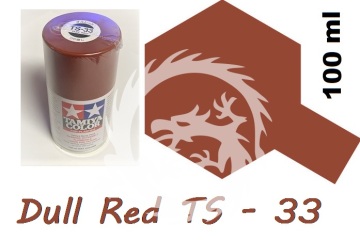 Farba w aerozolu TS-33 Dull Red - bordowy - spray - Tamiya 85033
