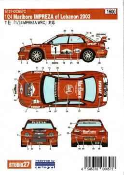 Kalkomania Subaru Impreza Marlboro Lebanon 2003 Studio 27 ST27DC657C