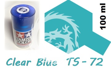 Farba w aerozolu TS-72 Clear Blue - transparętny niebieski - spray - Tamiya 85072