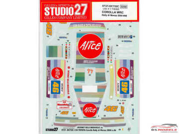 Kalkomania Toyota Corolla WRC Alice Studio27 ST27-DC732C