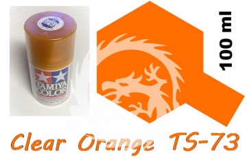 Farba w aerozolu TS-73 Clear Orange - transparętny pomarańczowy - spray - Tamiya 85073