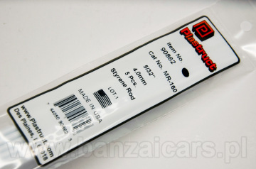 Profil pręt przekrój koło O śr. 4.0mm x 25cm Plastruct 90862