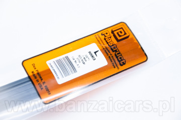Profil kątownik przekrój L 2.4mm x 2.4mm x 0.6mm x 37.5cm Plastruct 90003